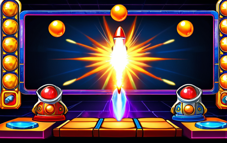 **
A close-up shot of the Royal Match game screen, focusing on a Light Ball combined with a Rocket power-up. The Light Ball is glowing brightly, and the Rocket is about to launch, clearing a row and column with a burst of light and color. Emphasize the dynamic action and visual impact of the combo.
**