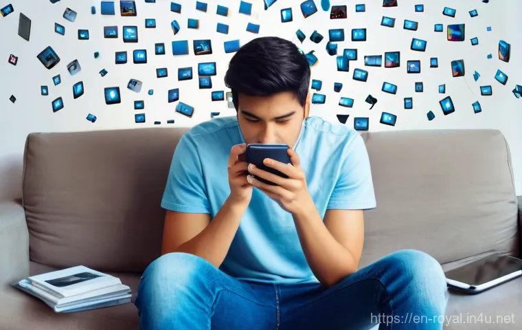 로얄매치 화면 오류 해결법 - **Prompt 1: Digital Overload Frustration**
    "A young adult, approximately 18-25 years old, of div...