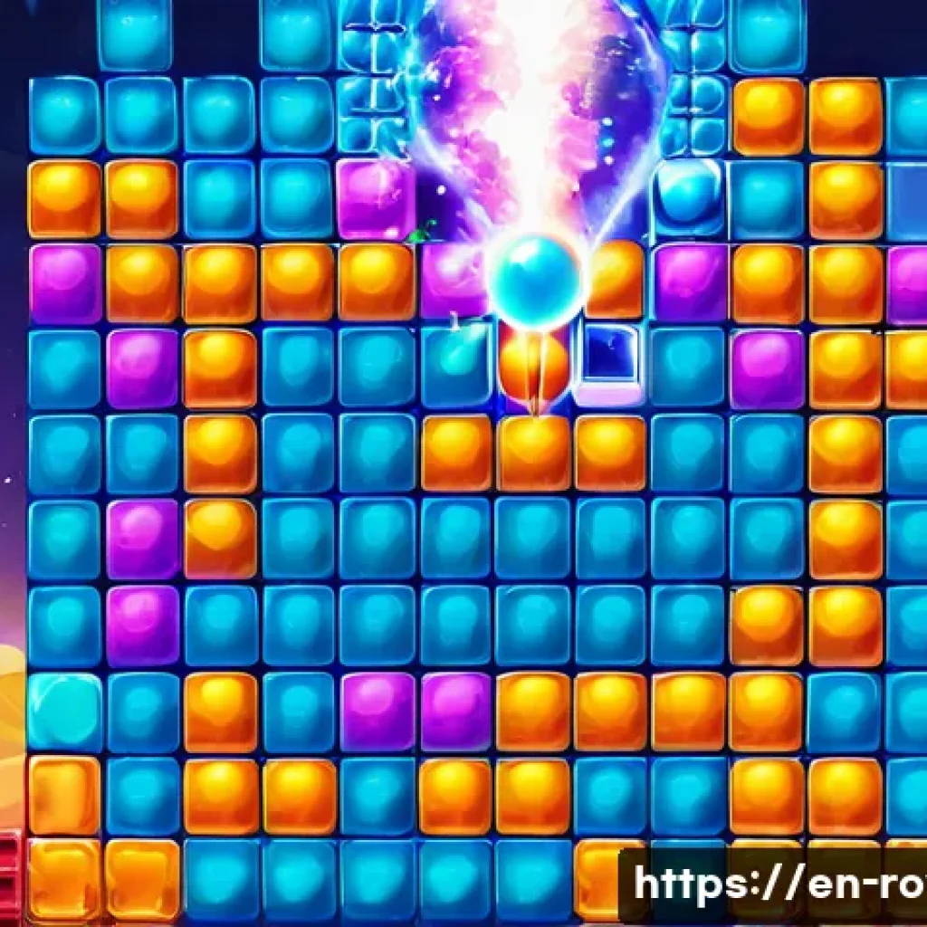 로얄매치 미션별 아이템 사용법 - A vibrant, colorful match-3 puzzle game board filled with various obstacles such as locked crates, i...