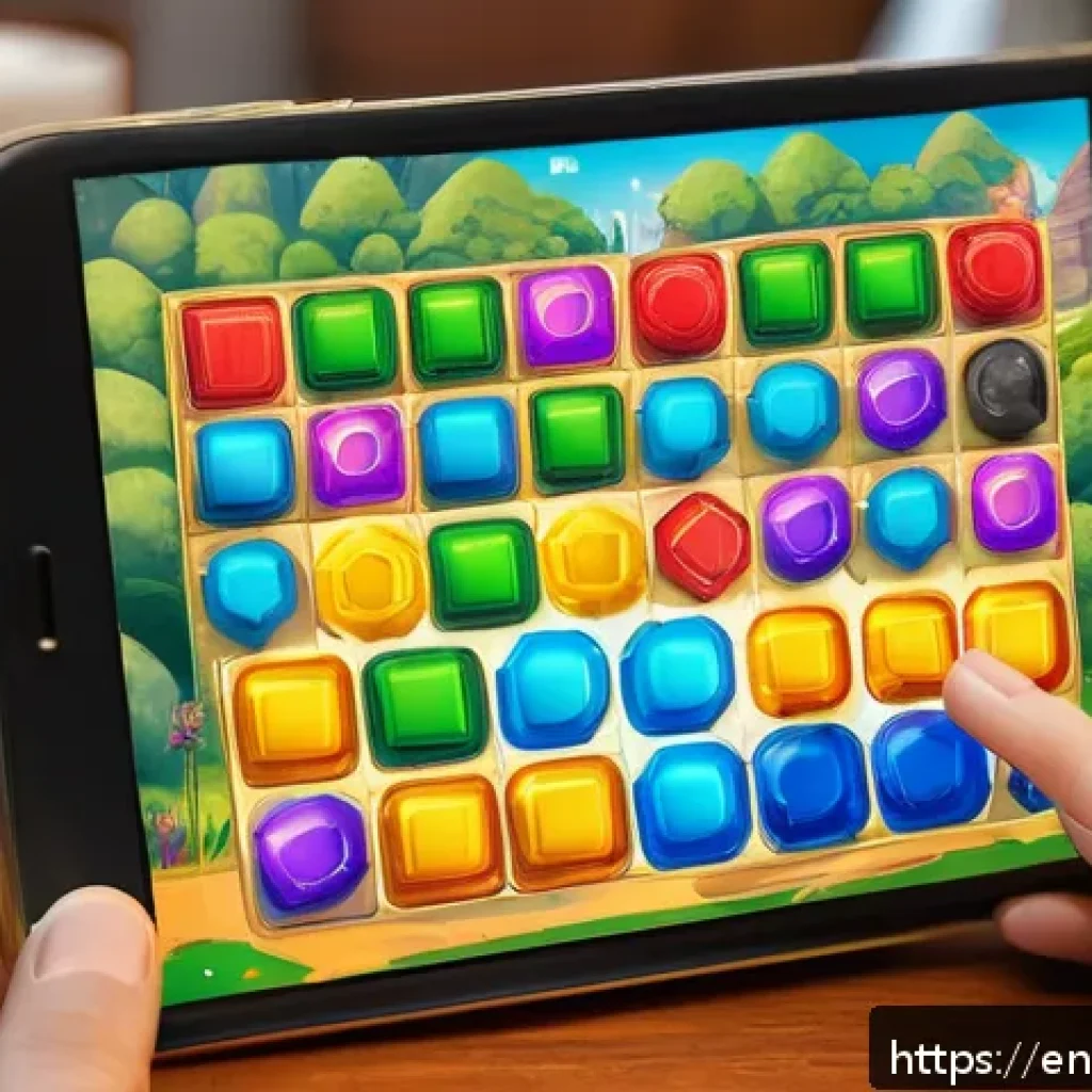 로얄매치 코치의 추천 전략 - A vibrant and colorful mobile game interface showcasing a match-3 puzzle board filled with variously...
